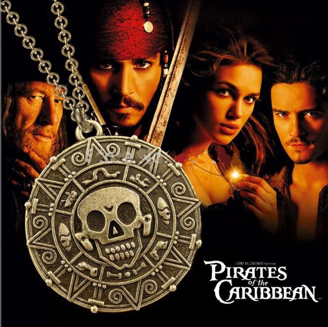 řetízek Piráti z Karibiku Aztécká mince bronzová