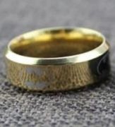 zlatý ocelový prsten Batman Logo Beisteel