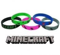 Silikonový náramek Minecraft | ŠEDÝ