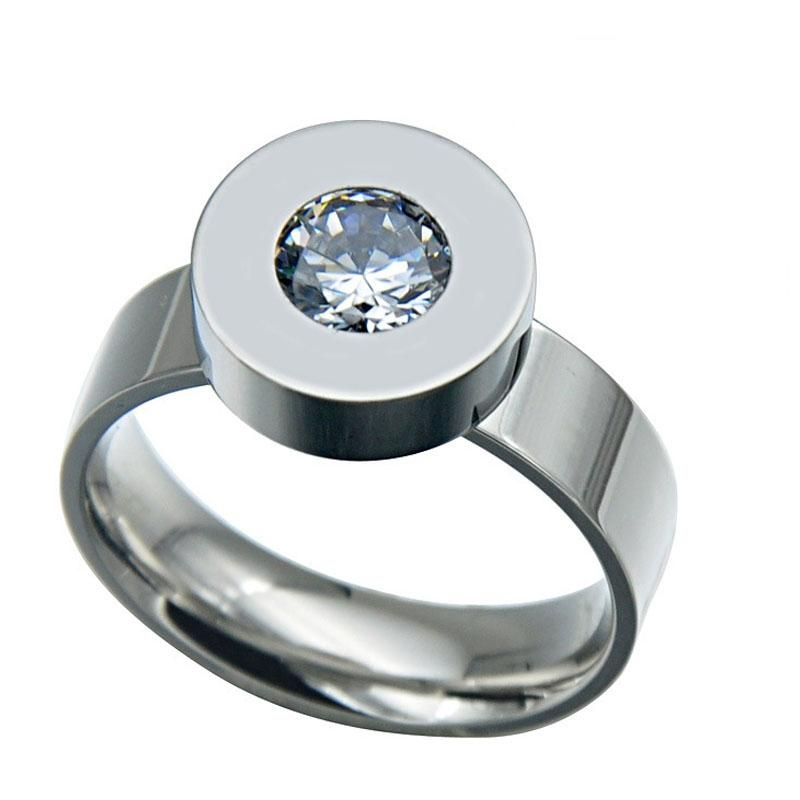 Briliantový prsten s výměnnými kameny (zirkon,ocel) Sasona