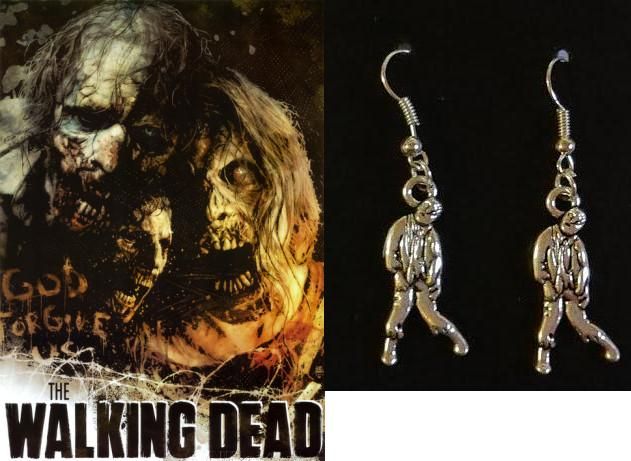 náušnice The Walking Dead (Živí mrtví) Zombie Jobra