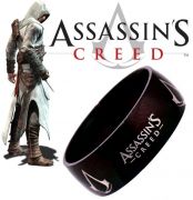 černý prsten Assassins Creed - ocel | Velikost 11