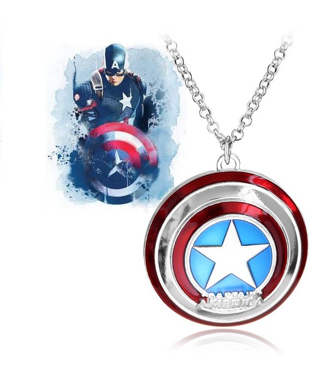 Captain America/Kapitán Amerika náhrdelník štít s logem velký