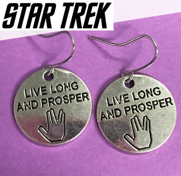 náušnice Star Trek Spock Live Long and Prosper Jobra