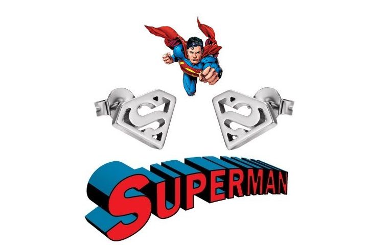 náušnice Superman Logo (ocel)