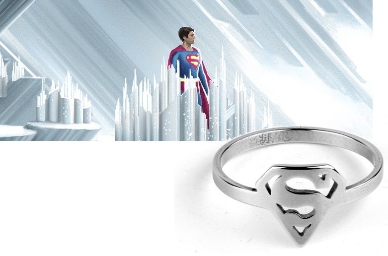 DC Comics ocelový prsten Superman Logo stříbrný Beisteel
