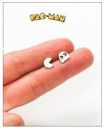 ocelové náušnice Pac-Man