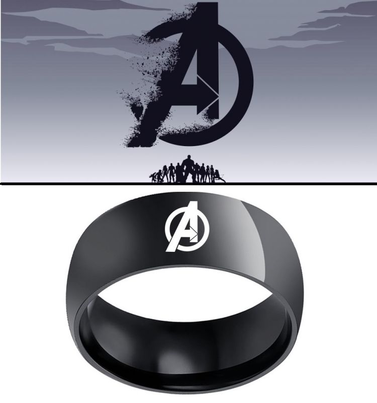 ocelový prsten Avengers Logo