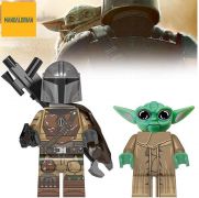 Star Wars Blocks Bricks Lego figurka The Mandalorian | Baby Yoda speciál, Baby Yoda v kočárku (béžový), Boba Fett a Baby Yoda, Death Watch 2, Heavy Infantry Green, Manda 3, Manda Beskar a Baby Yoda