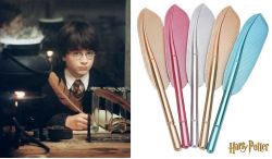 gelové psací pero Harry Potter (brk) | modré, růžové, stříbrné, zlaté