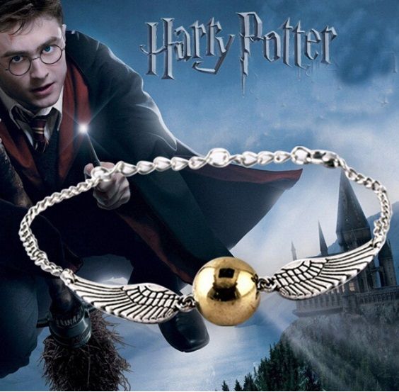 náramek Harry Potter Zlatonka - zlatý korálek