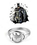 DC Comics ocelový prsten Batman stříbrný | Velikost 8