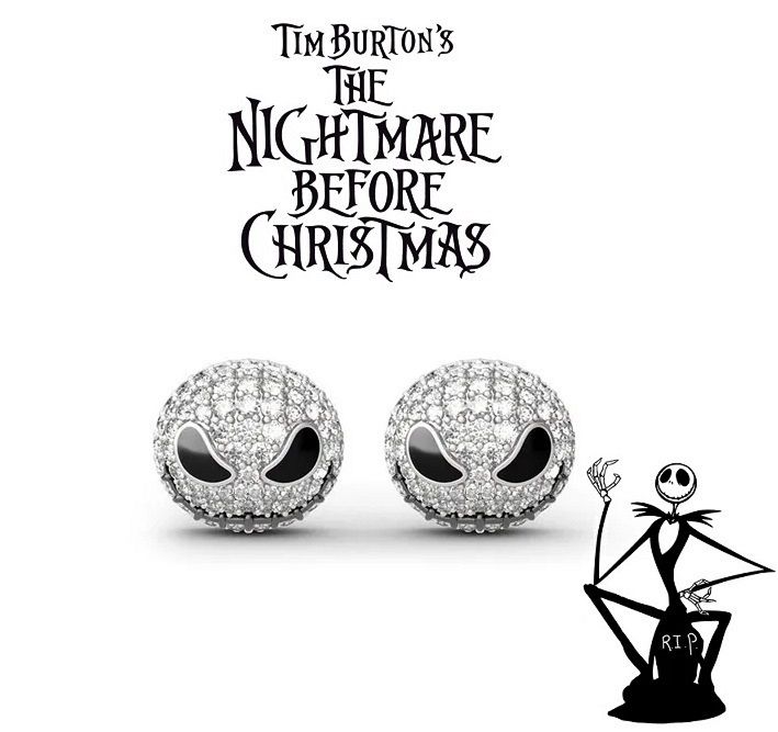 křišťálové náušnice Nightmare Before Christmas Jack Skellington