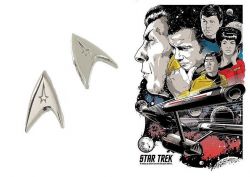 náušnice Star Trek - znak velitelské divize Hvězdné flotily