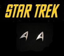 náušnice Star Trek - znak velitelské divize Hvězdné flotily Stecia