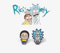 Smaltované náušnice Rick a Morty
