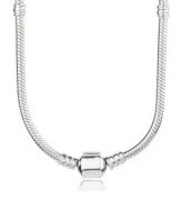 stříbřený náhrdelník pro navlékání korálků Snake