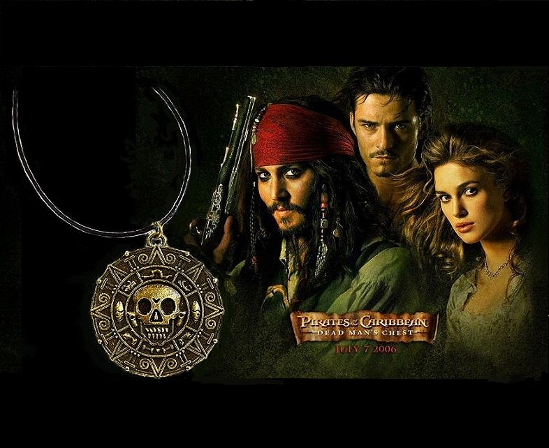 náhrdelník Piráti z Karibiku Aztécká mince bronzová