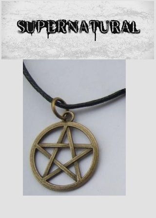 náhrdelník Supernatural (Lovci duchů) pentagram jednoduchý - bronzový