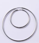 náušnice kruhy ocelové hladké | 24 mm, 35 mm