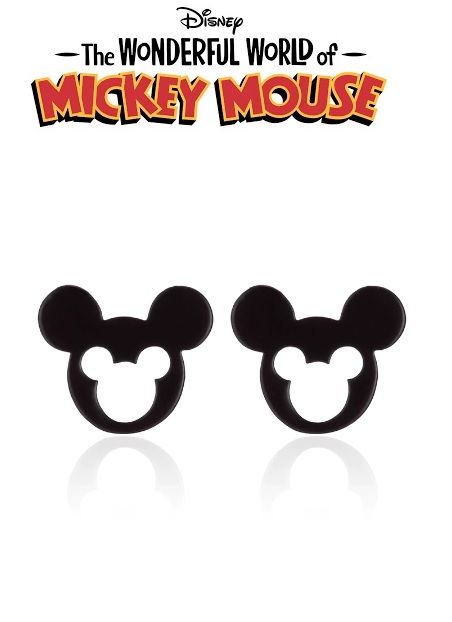 ocelové náušnice Mickey Mouse v Mickey - černé