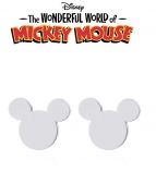 ocelové náušnice Mickey Mouse plné - černé