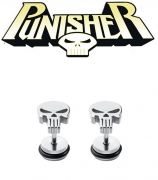 ocelové náušnice Punisher Logo šroubovací