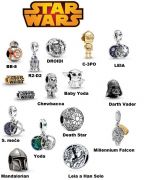 přívěsek Star Wars | Baby Yoda, Baby Yoda v kočárku, BB8, bezpečnostní řetízek, C3PO, Chewbacca, Darth Vader, Ewok, kulatý s droidy, Leia a Han Solo, logo stříbrné, logo zlaté, Mandalorian, Millennium Falcon, princezna Leia, R2D2, StormTrooper, Světelné meče, Yoda
