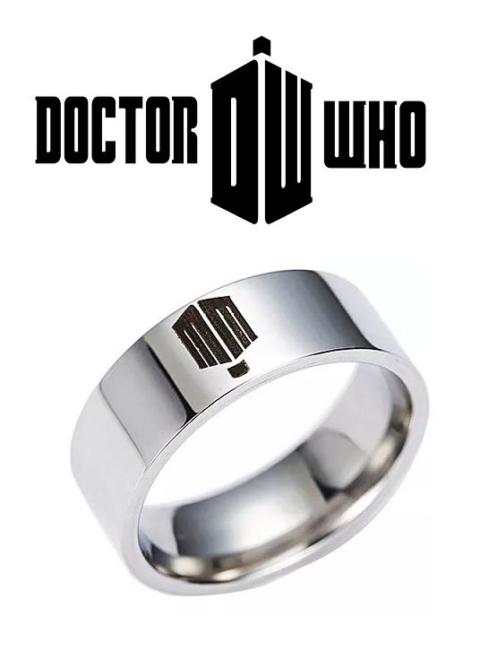 ocelový prsten Doctor Who (Pán času)