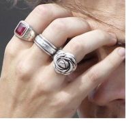 ocelový prsten Harry Styles květina