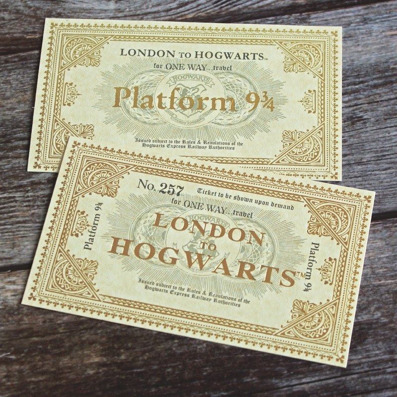 Harry Potter jízdenka do Bradavic -