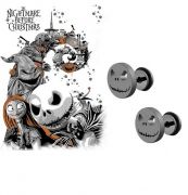 náušnice Nightmare Before Christmas - Jack - černé