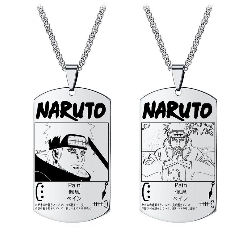 ocelový řetízek Naruto vojenská známka