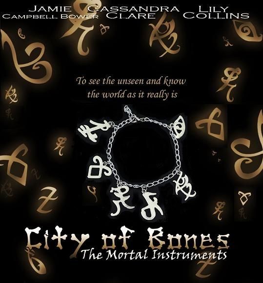 runový náramek The Mortal Instruments s přívěsky