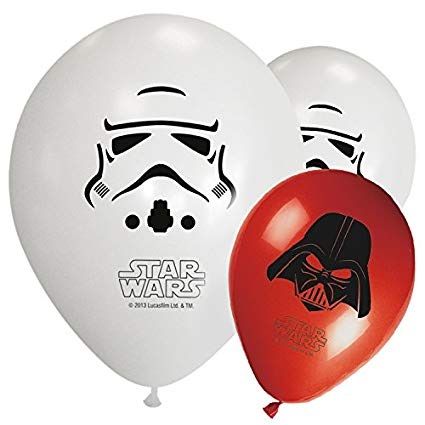 balónky Star Wars 7 ks - bílé a červené