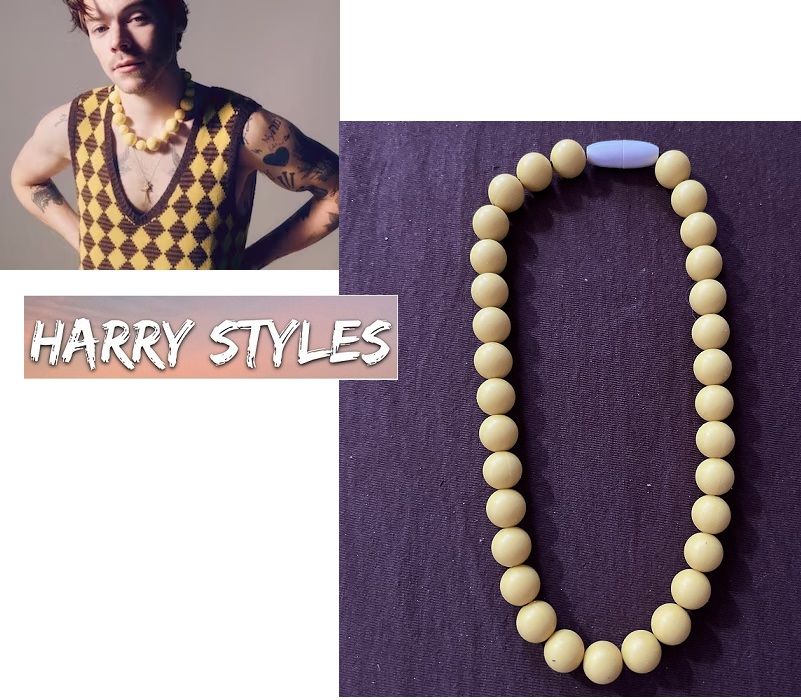 barevné korále Harry Styles - žluté