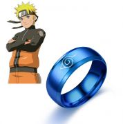 ocelový prsten Naruto Konoha modrý