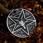 ocelový řetízek mince Lucifer Morningstar