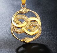 řetízek Nekonečný příběh - zlatý amulet Auryn