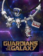 korálek na náramek Strážci Galaxie | emblem Rocket a Groot , Groot s listy, Groot tančící , kazetová páska, Rocket, Star-Lord