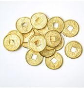Čínská mince štěstí malá zlatá