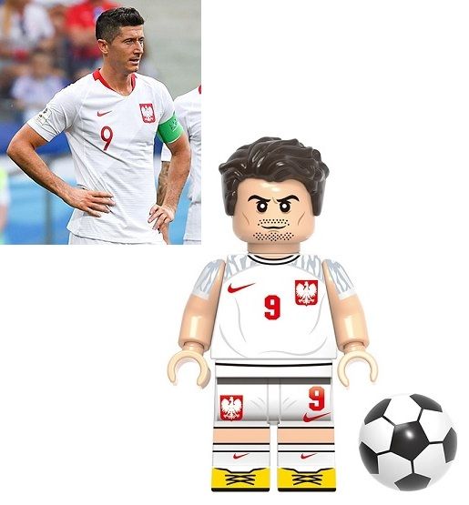 Fotbal Blocks Bricks Lego figurka Lewandowski BBLOCKS