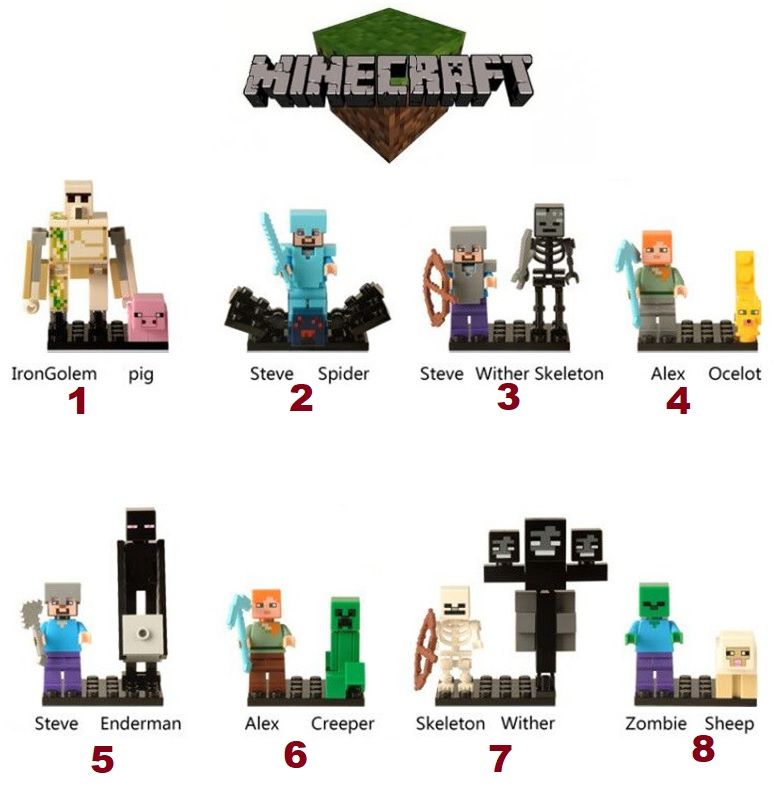 Minecraft Blocks Bricks Lego figurka diorama