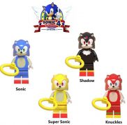 Sonic the Hedgehog Blocks Bricks Lego figurka | Knuckles, Sonic, Super Sonic
