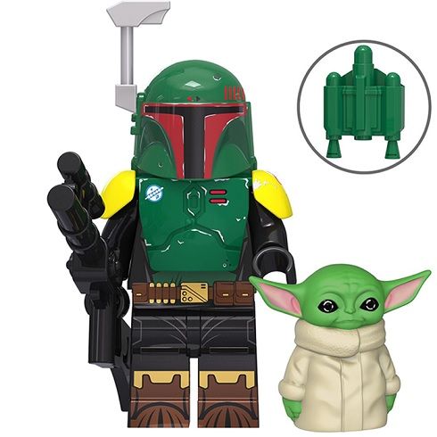 Star Wars Blocks Bricks figurka The Mandalorian - Boba Fett a Baby Yoda BBLOCKS