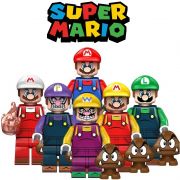 Super Mario Blocks Bricks Lego figurka | Kinopio, Luigi, Luigi 2, Mario, Mario 2, Yoshi