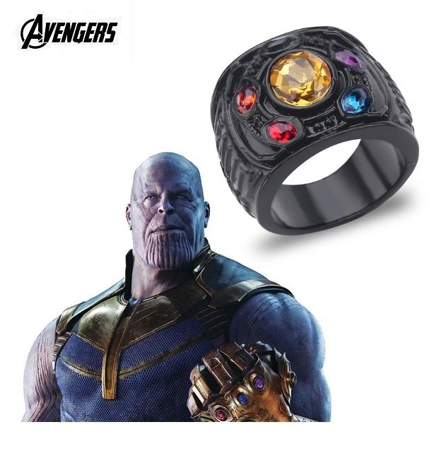 Avengers prsten Thanos - černý velikost 11 SBR