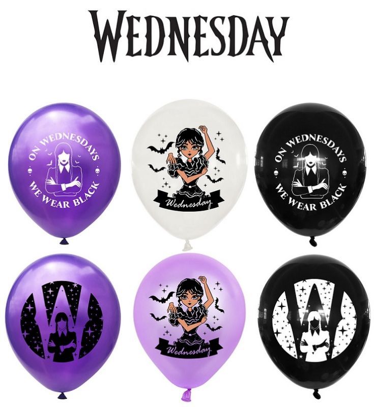 balónky Wednesday 6 ks