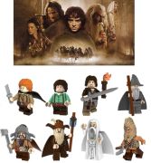 Pán prstenů Blocks Bricks Lego figurka | Aragorn, Bilbo Pytlík, Elrond, Galadriel, Gandalf Bílý, Gandalf Šedý, Legolas, Mouth of Sauron