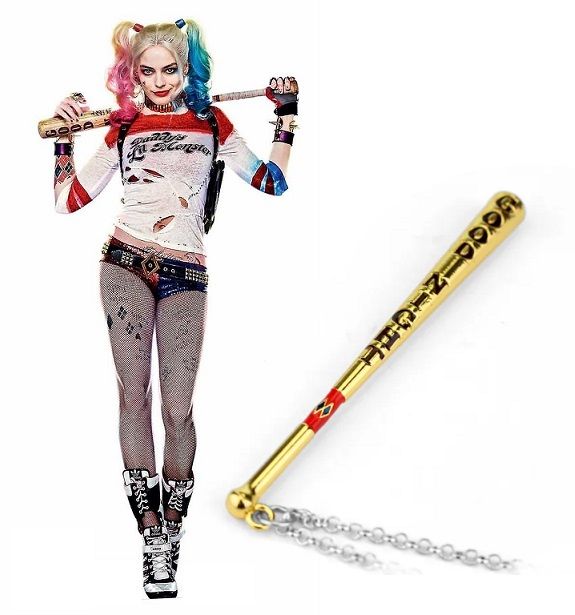 Sebevražedný oddíl řetízek Harley Quinn - zlatý